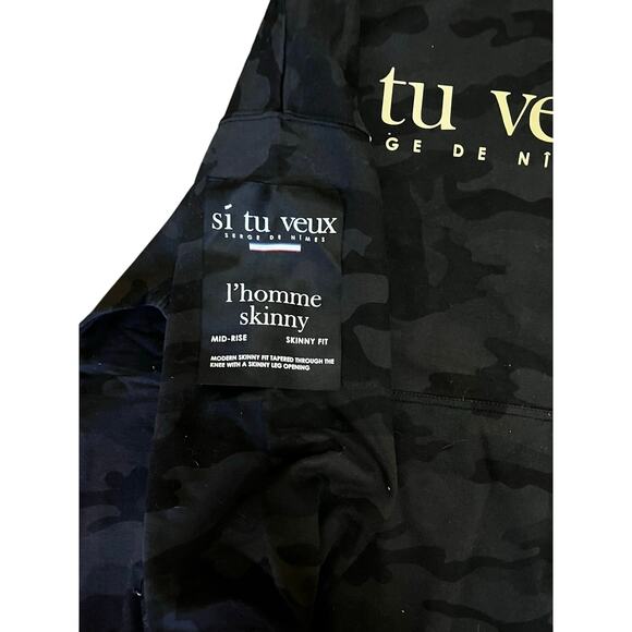 Si Tu Veux Men’s Black Army Hoodie - Picture 3 of 4